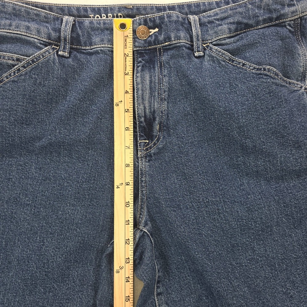 Torrid High Rise Carpenter Wide Leg Jeans Medium Wash Blue Denim Womens 16R - Picture 6 of 12